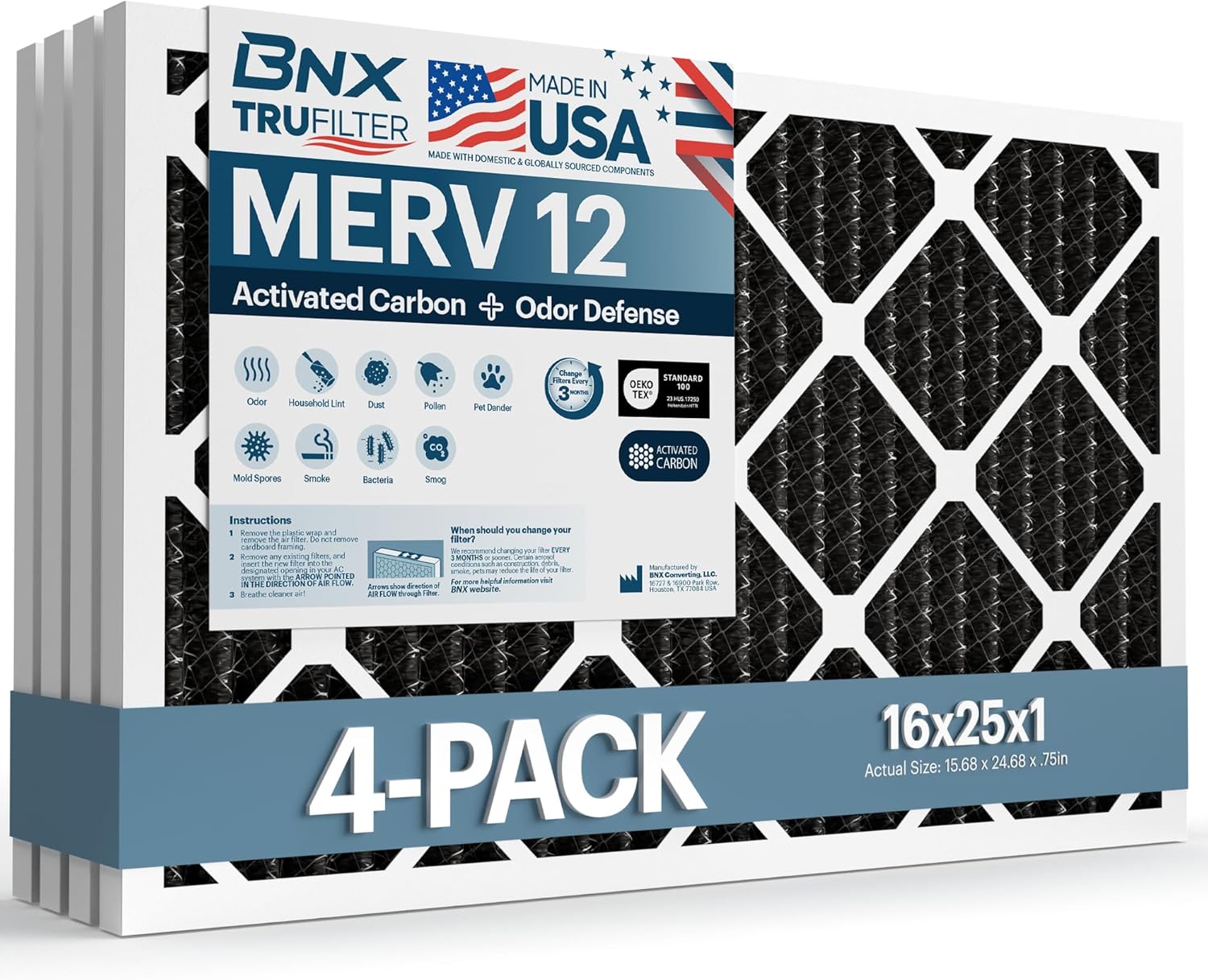 MERV 12 carbon filters